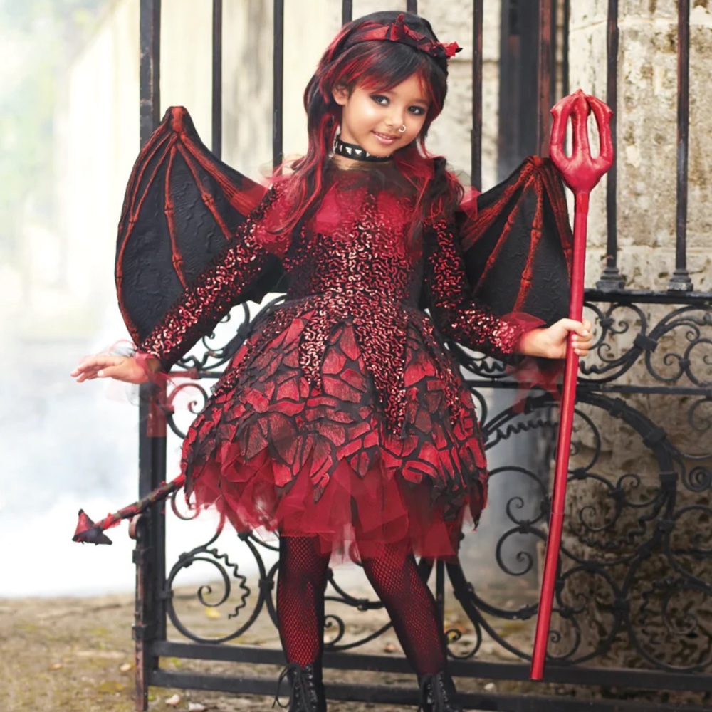 Punk Devil Costume For Girls Chasing Fireflies size 8